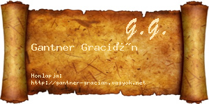 Gantner Gracián névjegykártya